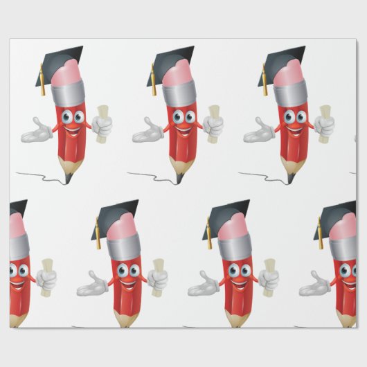 Afstuderen potlood cadeaupapier (Vlak)