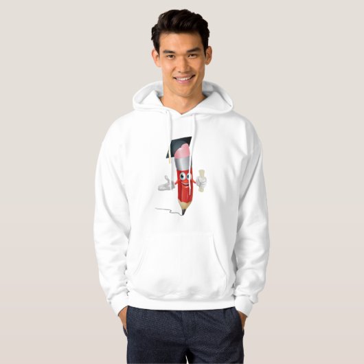Afstuderen potlood hoodie (Voorkant volledig)