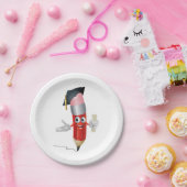 Afstuderen potlood papieren bordje (Feest)