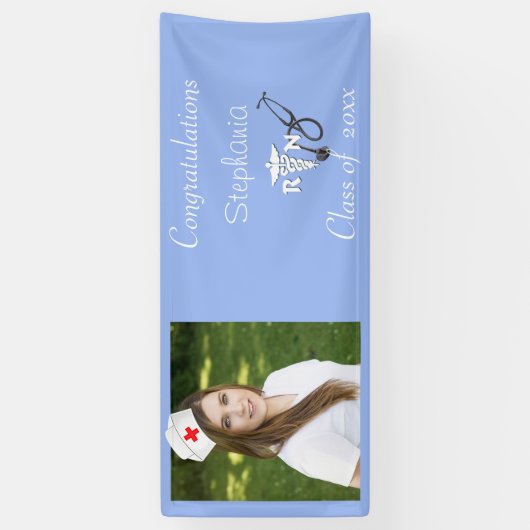 Afstuderen, R N, Geregistreerde Verpleegkundige, D Spandoek (Verticaal)