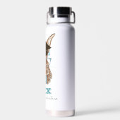 Afstuderen Rabbit Custom Water Bottle Waterfles (Achterkant)
