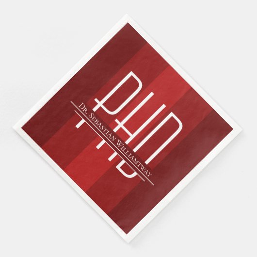 Afstuderen Red PhD Graduation Party Servet (Hoek)