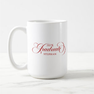 Afstuderen Red Script-typografie Koffiemok