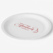 Afstuderen Red Script-typografie Papieren Bordje (Gekanteld)