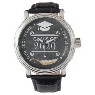 Afstuderen Retro Chalkboard Personalised Luxury Horloge