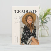 Afstuderen Retro Cream Arch Afstuderen Aankondigin Aankondiging (Staand voorkant)