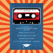 Afstuderen Retro Mix Tape Graduparty Aankondiging