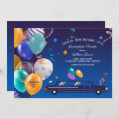 Afstuderen rijden door parade uitnodiging (Voorkant / Achterkant)