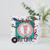 Afstuderen Rockin' Around the Clock Party - SRF Kaart (Staand voorkant)