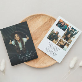 Afstuderen Romantic Script Photo Collage Aankondiging