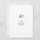 Afstuderen rood dank u één fotoscript bedankkaart (Achterkant)