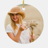 Afstuderen Rood en Goud Foto Keramisch Ornament (Achterkant)