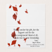 Afstuderen Rood Pet Fotoscript Kaart (Binnenkant ongevouwen)