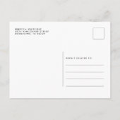 Afstuderen Rood Wit Klasse van 2025 Afstuderen Uitnodiging Briefkaart (Achterkant)