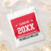 Afstuderen Rood Zwart en Wit Afstuderen Naam Bedankzakje (Geknipt)