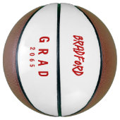 Afstuderen Roodtekst Basketball Basketbal (Verticaal)