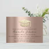 Afstuderen Roos Gold Afstuderen Pet voor studenten Kaart (Staand voorkant)