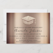 Afstuderen Roos Gold Afstuderen Pet voor studenten Kaart (Voorkant)