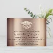 Afstuderen Roos Gold Afstuderen Pet voor studenten Kaart (Staand voorkant)