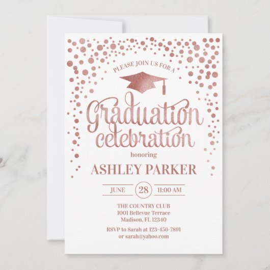 Afstuderen - Roos Gold White Kaart (Voorkant)