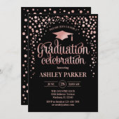 Afstuderen - Roos Goud Zwart Kaart (Voorkant / Achterkant)