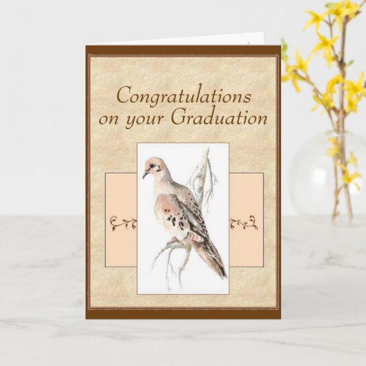 Afstuderen rouwduif, schildpadkaart kaart (Gele Bloem)
