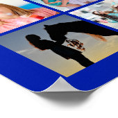 Afstuderen Royal Blue 55 Photo Collage Personalize Poster (Hoek)