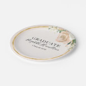 Afstuderen Roze Blush & Folie Gold Moderne grafisc Papieren Bordje (Gekanteld)