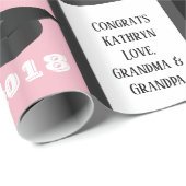  Afstuderen Roze Cadeaupapier (Rol Hoek)