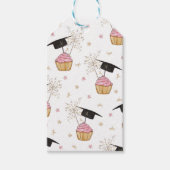 Afstuderen Roze Cupcake Sparkler Favoriet of Cadeaulabel (Voorkant)