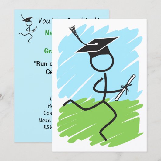 Afstuderen Runner © Party Cross Country Track Kaart (Voorkant / Achterkant)