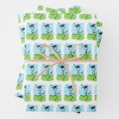 Afstuderen-runner Patroon © Cross Country Track Inpakpapier Vel (In situ)