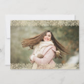 Afstuderen Rustic Country Wood Lace 5 Foto Kaart (Achterkant)