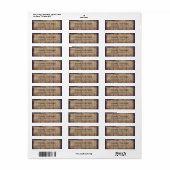 Afstuderen Rustic Wood String Lights Etiket (Full Sheet)
