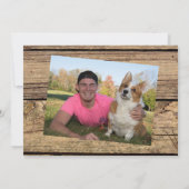 Afstuderen Rustisch Land Hout 5 Foto Collage Kaart (Achterkant)