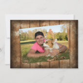 Afstuderen Rustisch Land Hout 5 Foto Collage Kaart (Achterkant)