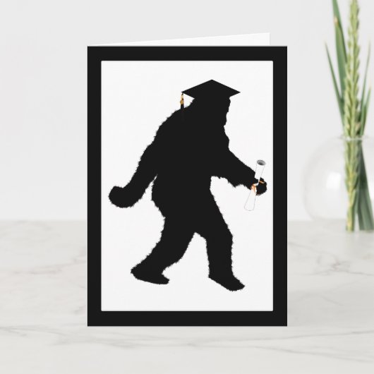 Afstuderen Sasquatch met Afstudeerder Pet Kaart (Voorkant)