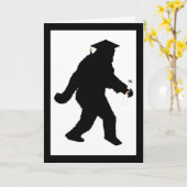 Afstuderen Sasquatch met Afstudeerder Pet Kaart (Gele Bloem)