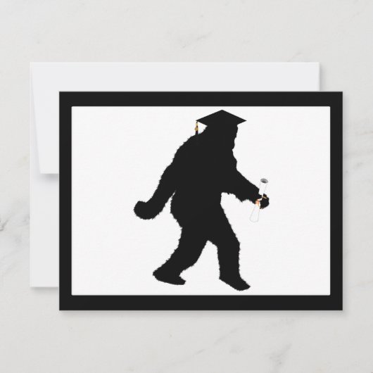 Afstuderen Sasquatch met Afstudeerder Pet Kaart (Voorkant)