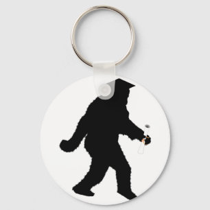 Afstuderen Sasquatch met Afstudeerder Pet Sleutelhanger