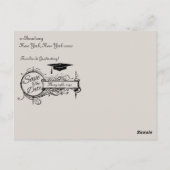 Afstuderen Save the Date Briefkaart Grijs  (Achterkant)