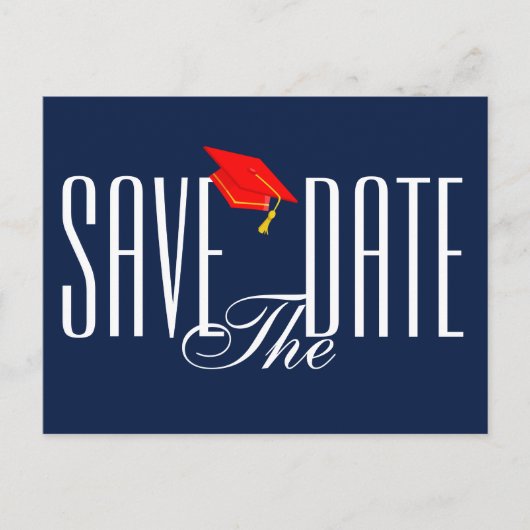 Afstuderen Save the Date Briefkaart Uitnodiging (Voorkant)