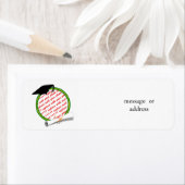 Afstuderen School Colors Green & Gold Lijst Etiket (Insitu)