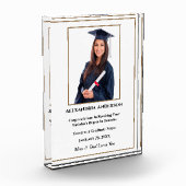 Afstuderen School Gold White Modern personaliseren Fotoblokken (Links)