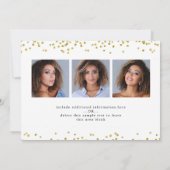 Afstuderen Script 2021 Gold Glitter 4 Foto Kaart (Achterkant)