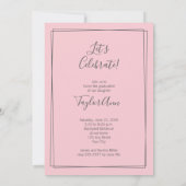 Afstuderen Script 4 Photo Pink Afstuderen Aankondiging (Achterkant)