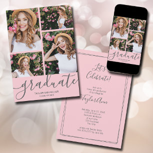 Afstuderen Script 4 Photo Pink Afstuderen Aankondiging