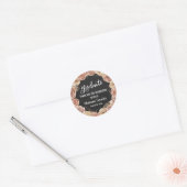 Afstuderen Script Boho Rozen krans krijtbord Ronde Sticker (Envelop)