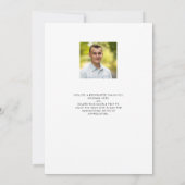 Afstuderen Script Bold Photo Collage Black Bedankkaart (Achterkant)