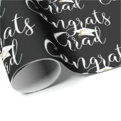 Afstuderen Script CONGRATS AFSTUDEERDER Editable B Cadeaupapier (Rol Hoek)